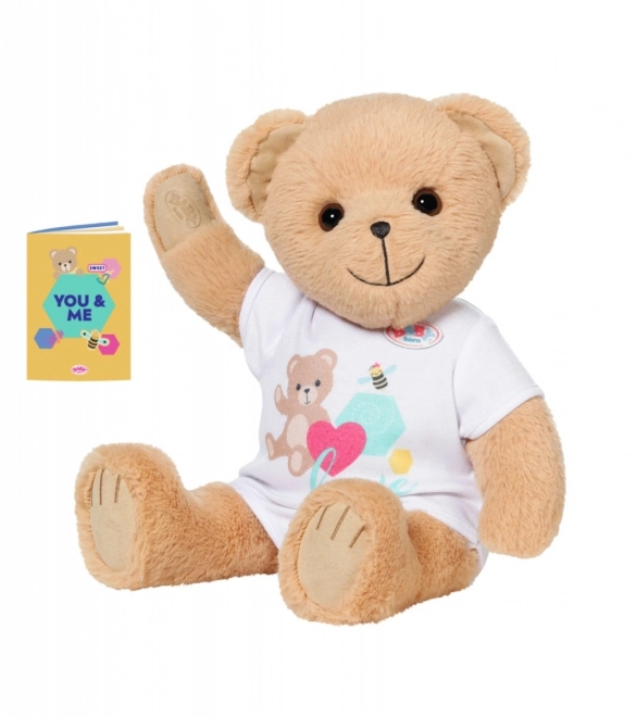 Ourson BABY born, tenue blanche