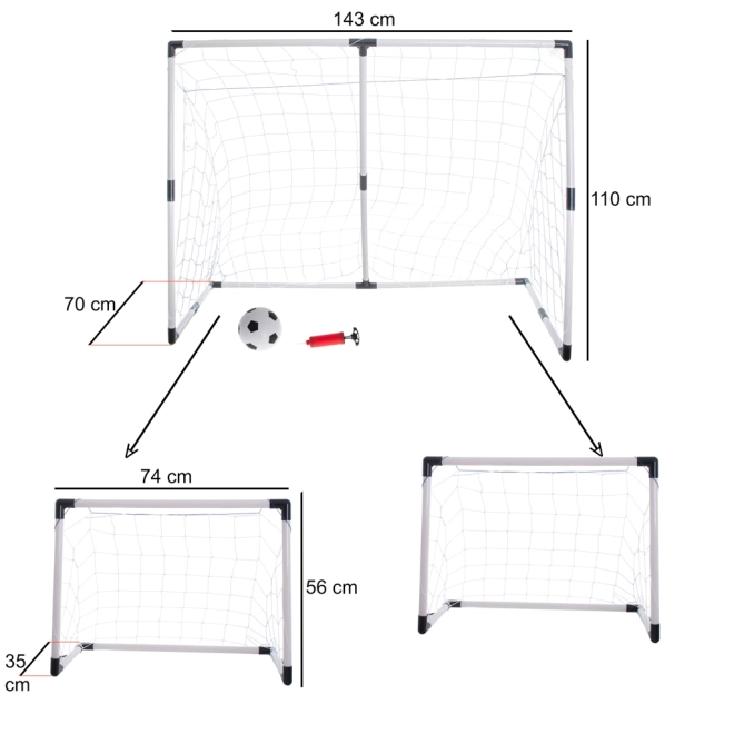 But de football 2 en 1 pour enfants 143x110x70 cm