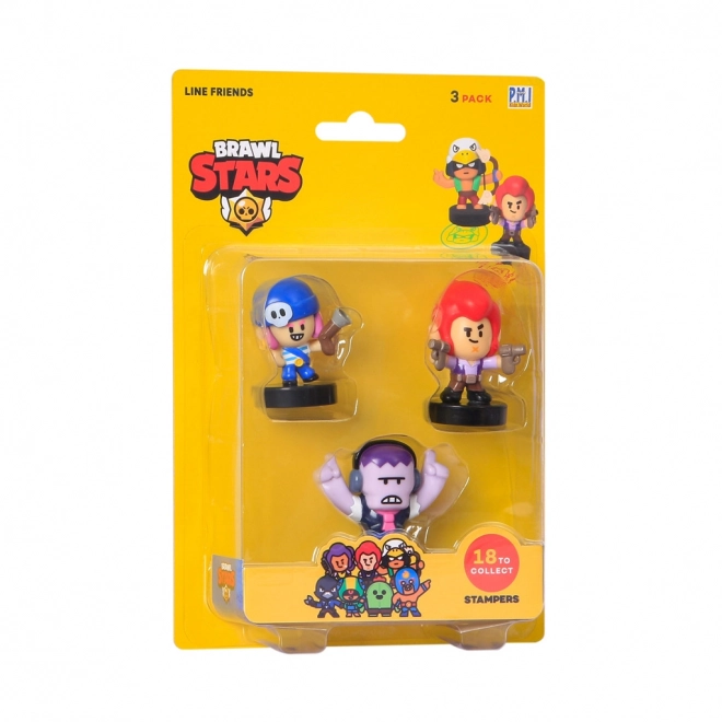brawl stars 3 pack figurines avec tampons