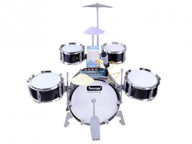 Tambour pour enfants avec microphone et panneau musical
