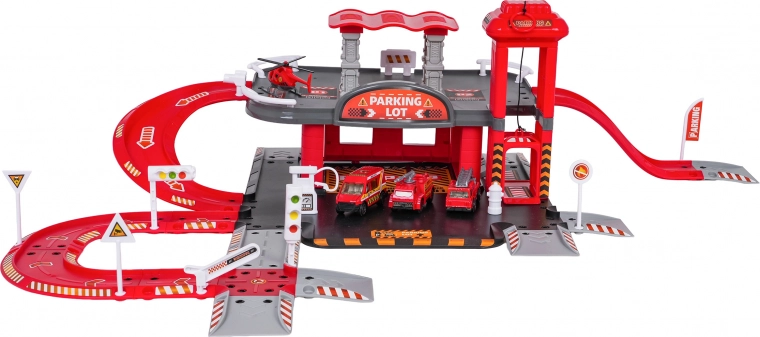 Parking à deux étages avec ascenseur manuel