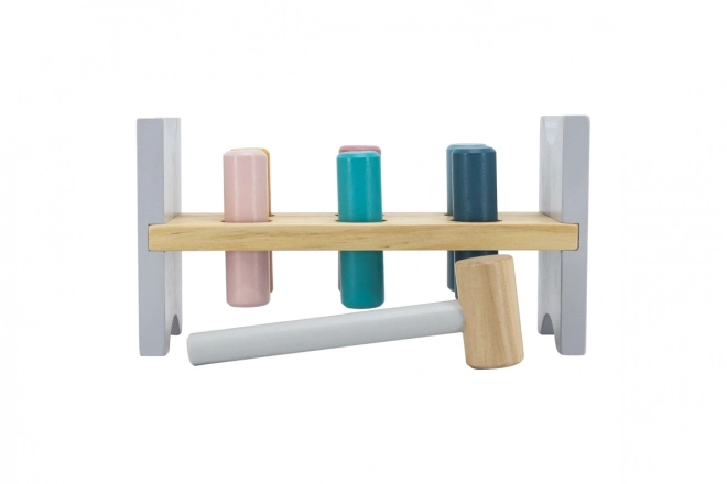 VIGA PolarB Banc en bois avec marteau – Jouet Montessori