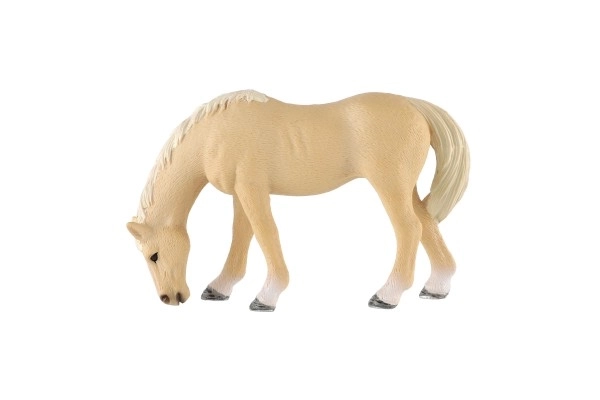 Jument palomino domestique en plastique zooted 13cm en sachet