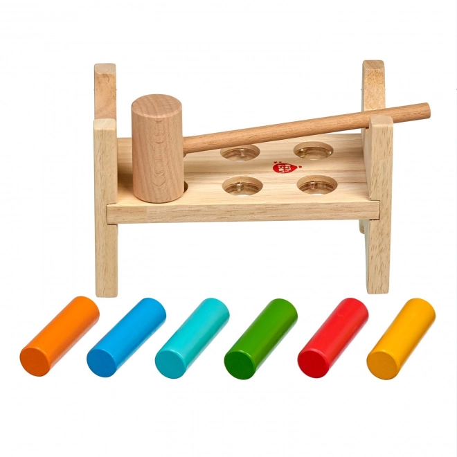 Lucy & Leo Hibou des bois - marteau en bois 8 pièces