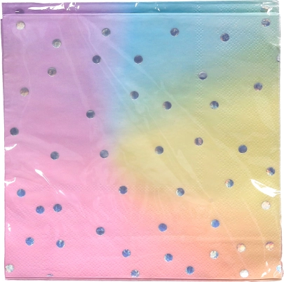 Serviettes de fête Pastel 33x33 cm