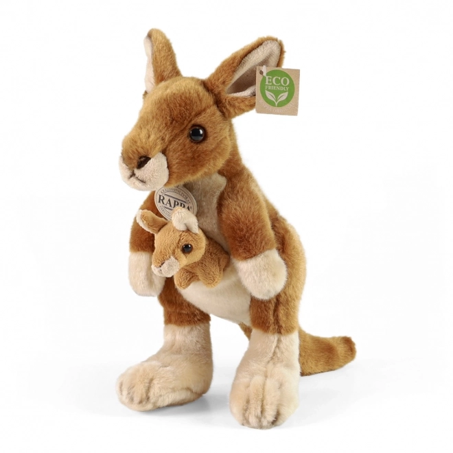 Rappa Kangourou en peluche avec bébé 27 cm ÉCOLOGIQUE
