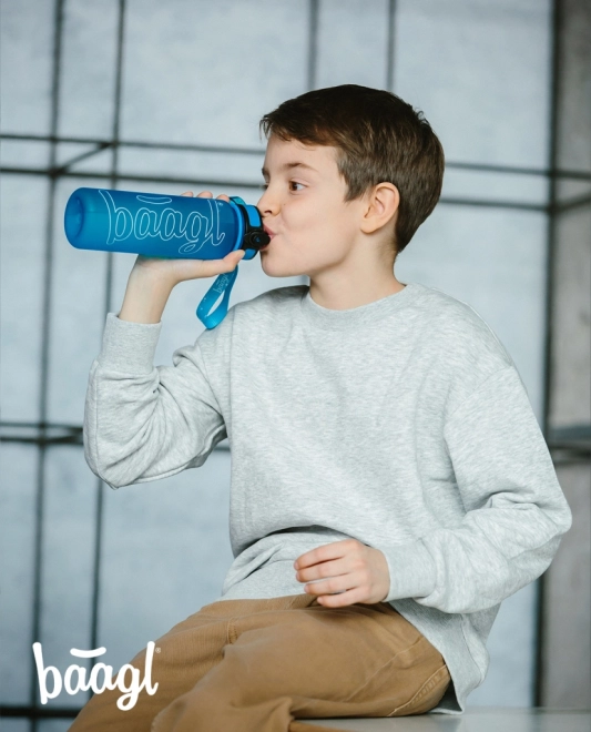 BAAGL Bouteille Tritan pour Boisson Logo - bleu