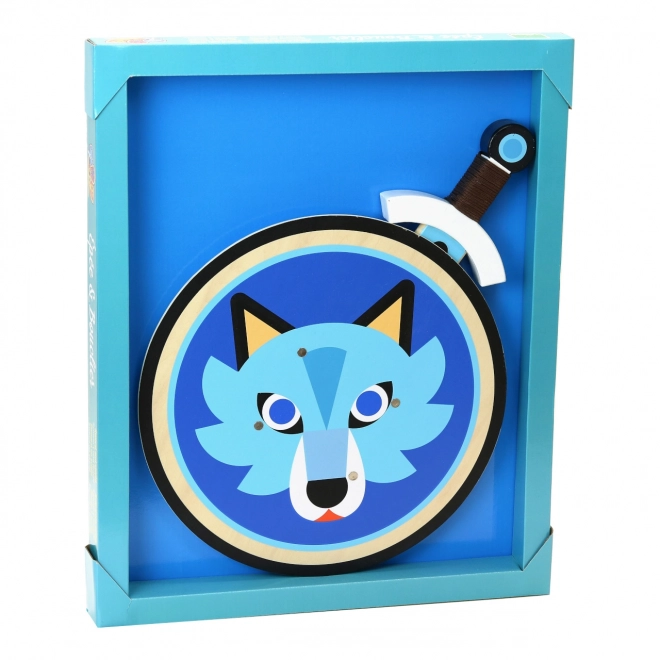 Vilac Bouclier et épée en bois Loup
