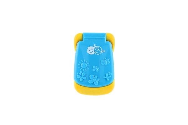 Téléphone mobile plastique 14cm avec pile avec son et lumière sur carte 11x20x5,5cm 18m+