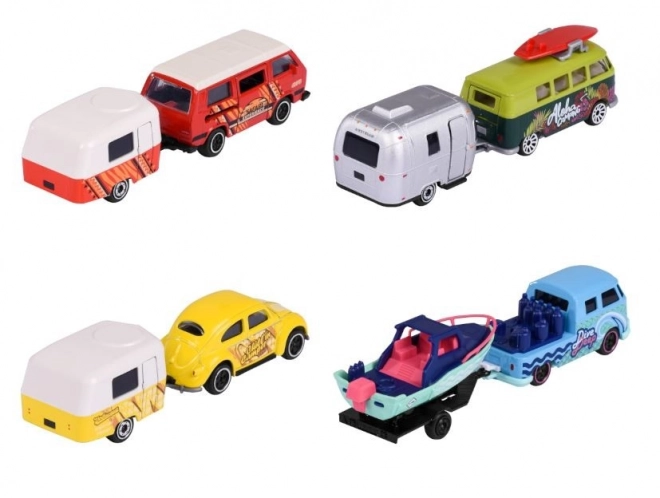 Modèles de voitures Majorette Volkswagen avec remorque