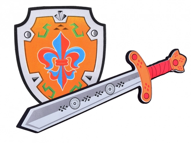 Ensemble de Chevalier Écusson en Mousse Épée Emblème de Lys ZA5315