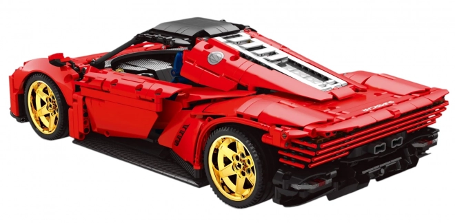Ensemble de blocs de construction voiture de sport rouge
