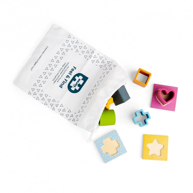 Bigjigs Toys Hmatej et Trouvez jeu Montessori