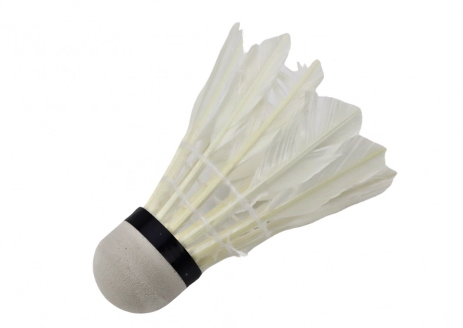 Ensemble de 3 volants de badminton en plumes.