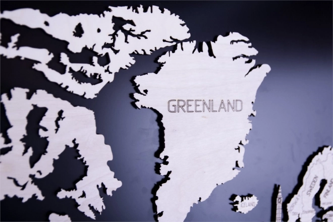 Carte en bois du monde WOODEN CITY grande