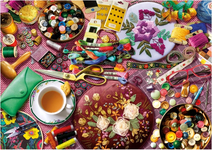 Puzzle Table de couture 2000 pièces Educa
