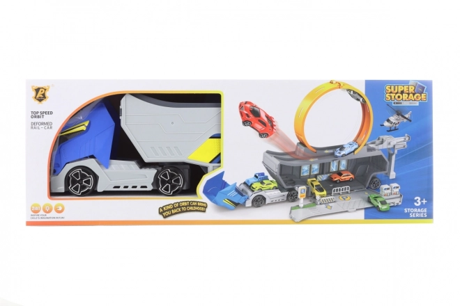 Camion avec piste de lancement