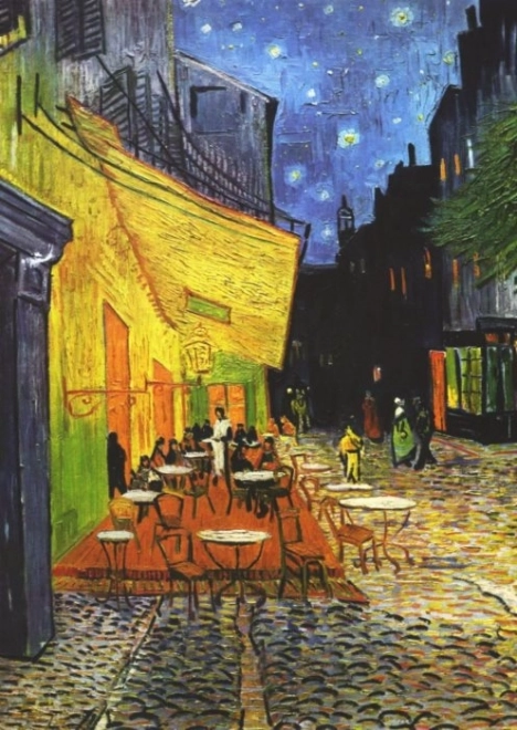 Puzzle Piatnik terrasse de café la nuit 1000 pièces