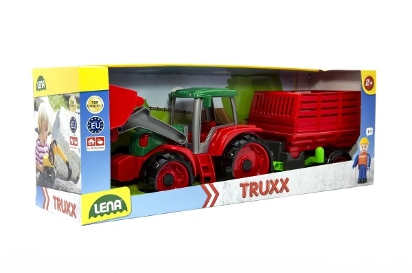 Auto Truxx tracteur chargeur avec remorque à foin avec figurine en boîte 53x19x16cm 24m+