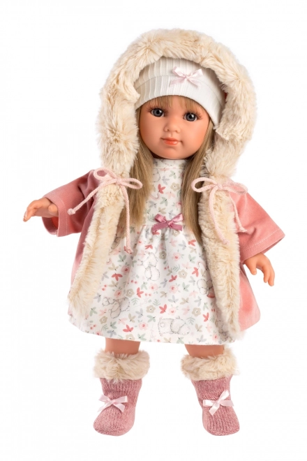 Llorens 53541 ELENA - poupée réaliste avec corps en tissu doux - 35 cm