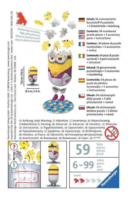 Puzzle 3D Minion 2 : Disco 54 pièces