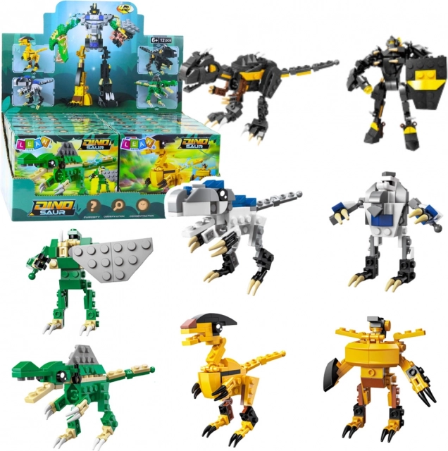 Jeu de construction dinosaure et robot 2-en-1, 57–70 pièces
