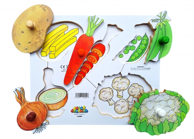 Just Jigsaws puzzle en bois Éplucher et couper – 6 pièces