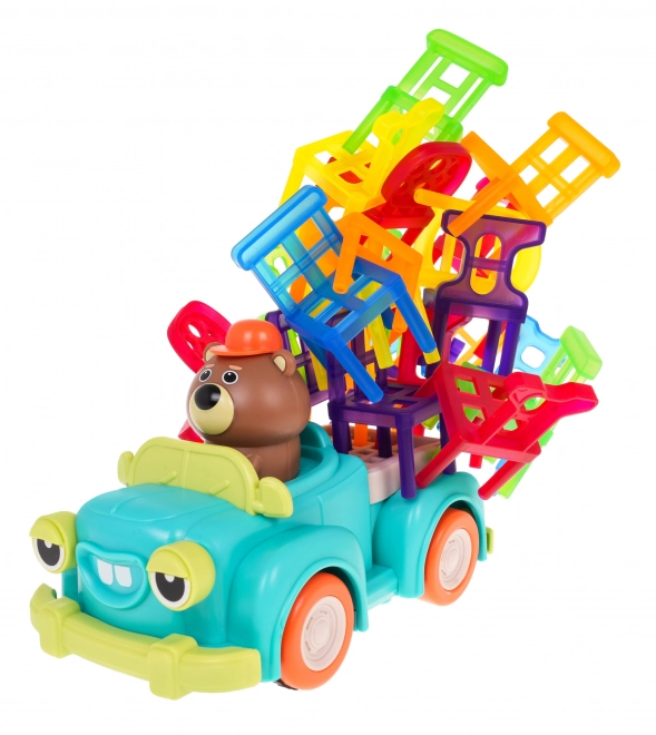 Jeu de compétence Chaises empilables et voiture pour enfants
