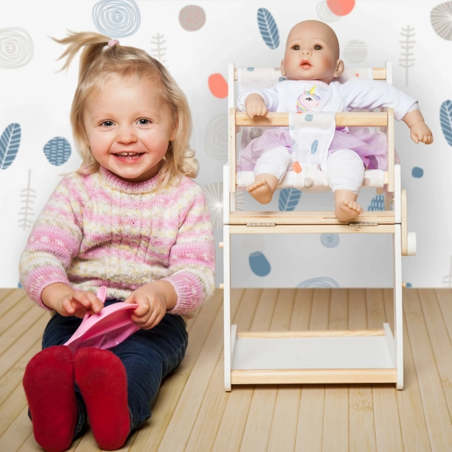 Petite Chaise Haute Multi-fonctions pour Poupées Little Button
