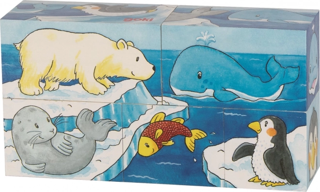 Blocs en bois Safari et Arctique, 5 blocs