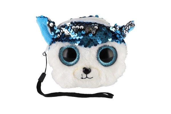 Porte-monnaie en tissu pour fille avec motif animal et paillettes, avec accessoires pour cheveux