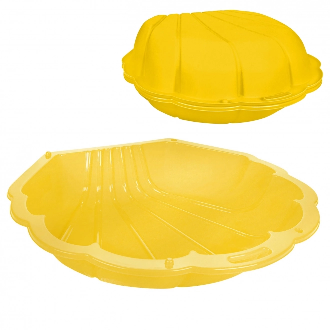 Coffre à sable coquillage jaune - 1pc