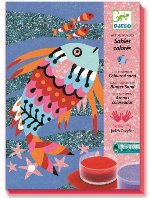 Images de sable et paillettes : Poissons arc-en-ciel