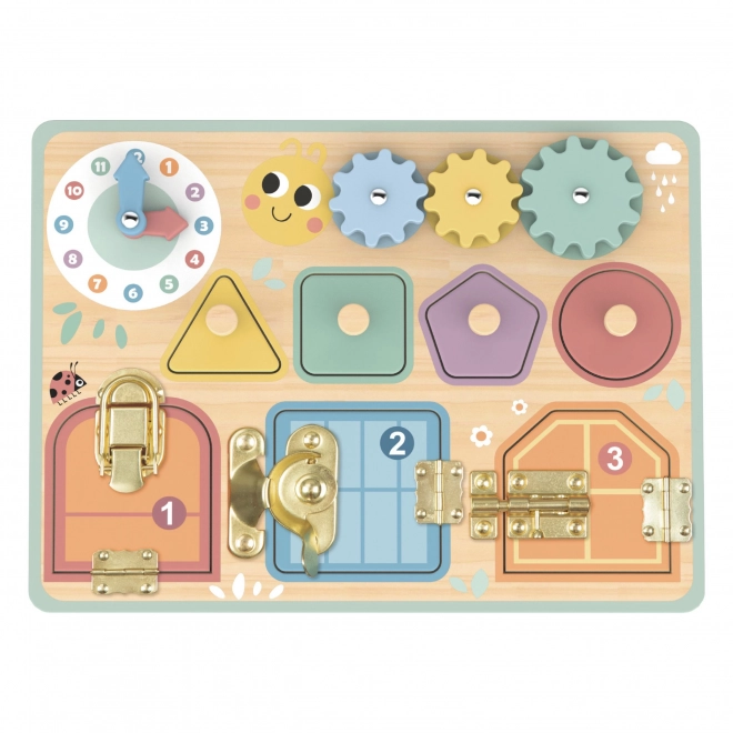 Tableau de manipulation en bois Tooky Toy