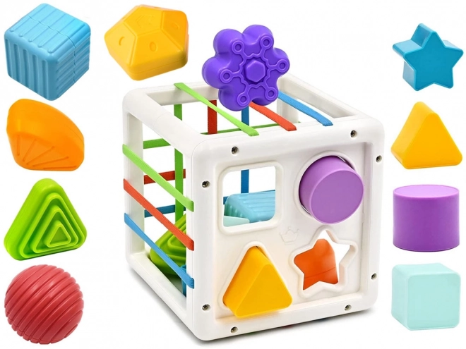 Cube trieur pour enfant avec couverture en caoutchouc