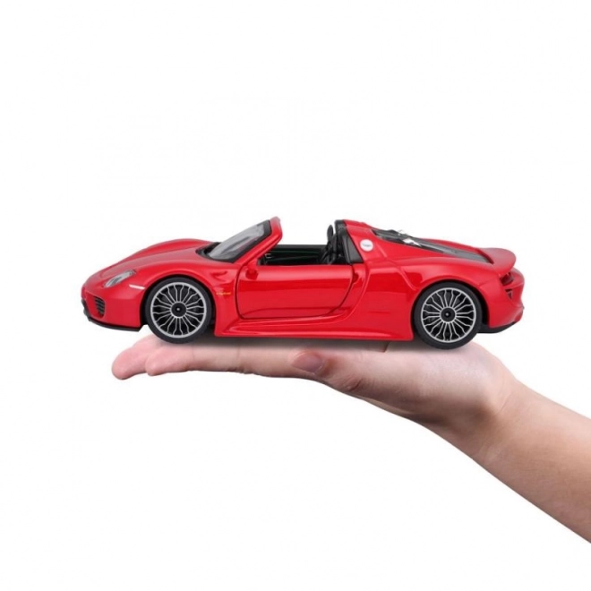 Voiture miniature en métal Porsche 918 Spyder rouge