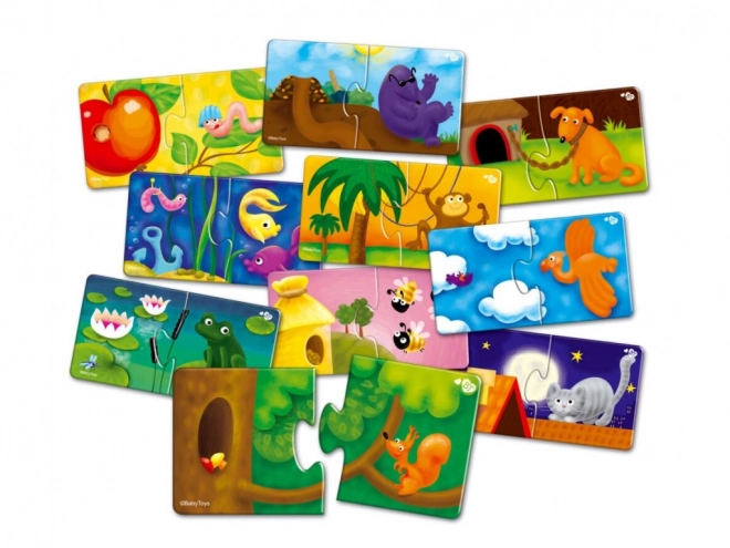 Puzzle Appariement Maisons d'Animaux Far Far Land - 10 Images