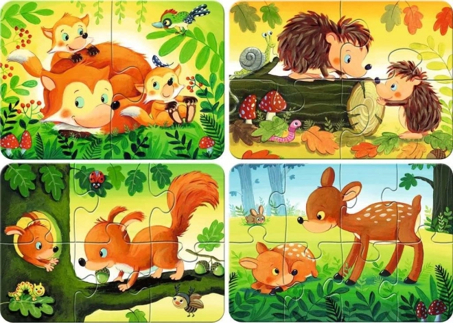 Mon premier puzzle animaux de la forêt 4 en 1