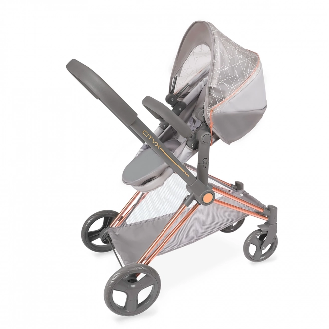 DeCuevas 81777 Poussette pliable pour poupées 3 en 1 avec sac à dos CITY X 2024 - 73 cm