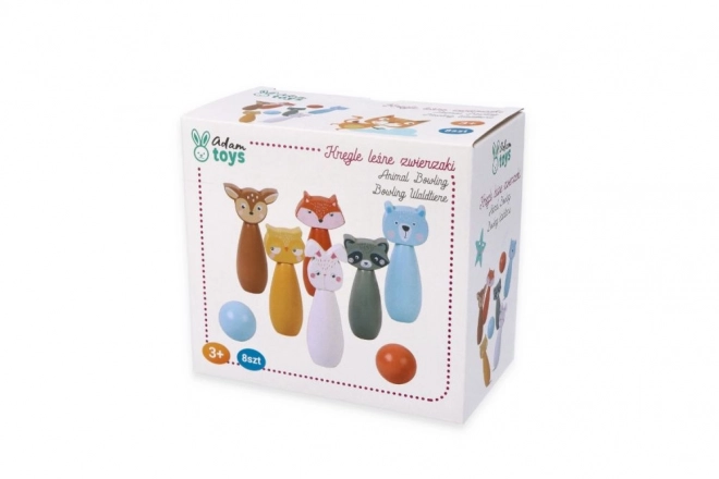 Quilles en bois animaux de la forêt
