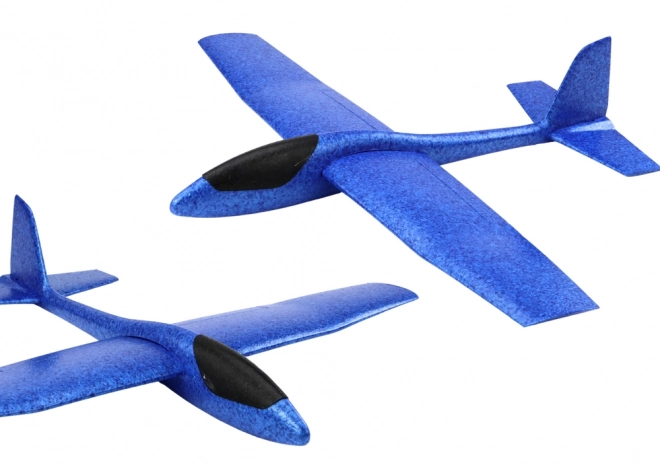 Grand planeur en polystyrène bleu 68 cm