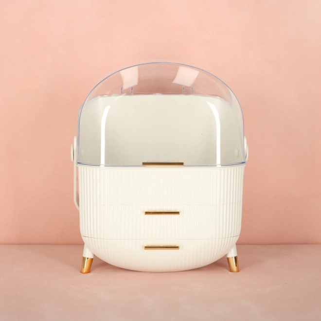 organisateur cosmétique blanc avec tiroirs