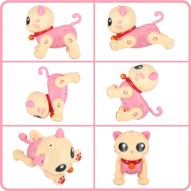 Chaton interactif rose télécommandé