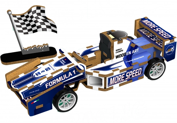 Puzzle 3D en bois Formule