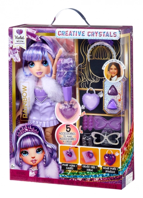 Rainbow High Poupée Cristaux Créatifs – Violet Willow