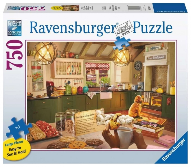 Puzzle Ravensburger Dans la Cuisine Silencieuse 750 Pièces
