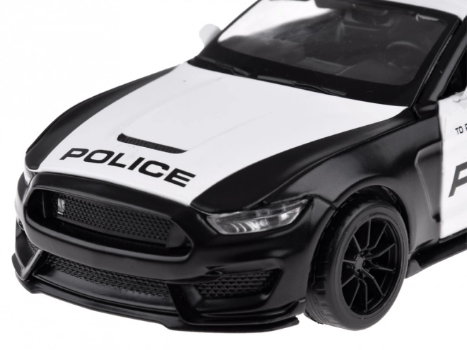 Voiture de police en métal Ford Shelby GT350 à l'échelle 1:32 avec effets de lumières gyrophare