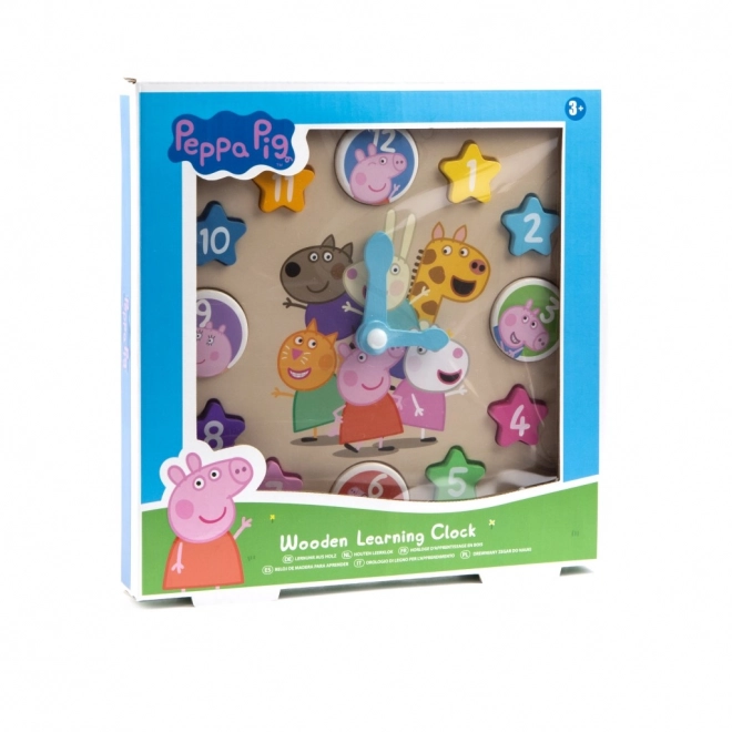 Horloge éducative en bois Peppa Pig