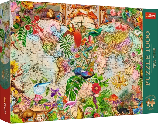 Puzzle Trefl Tea Time : Carte du monde antique 1000 pièces