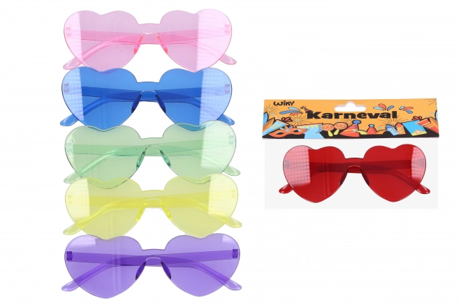 Lunettes de carnaval en forme de cœur